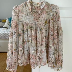 lucky brand long sleeve blouse